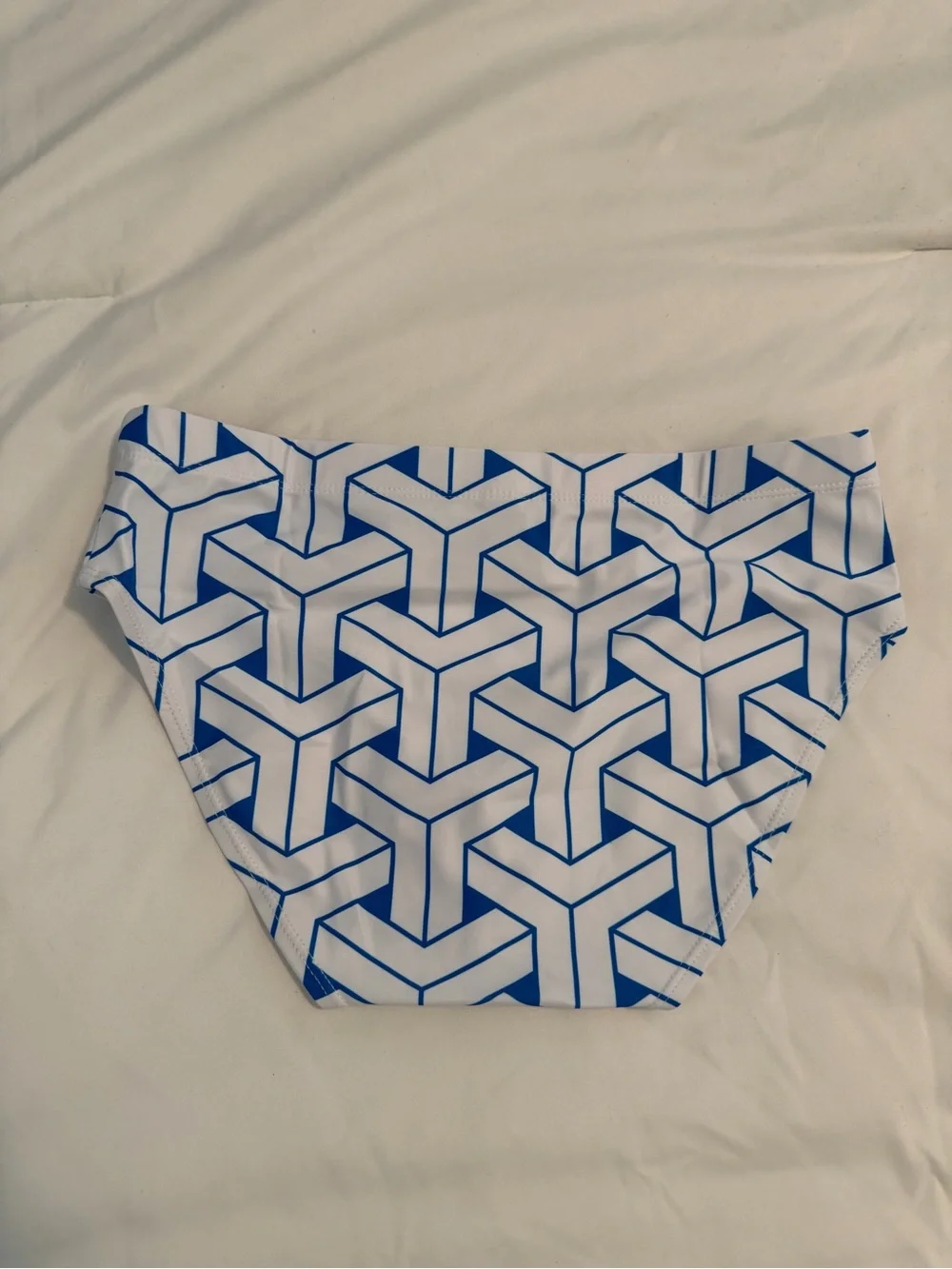 Men’s Blue Geo-Print Speedo Swim Brief